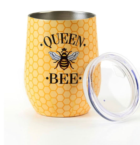 Queen Bee Wine Glass